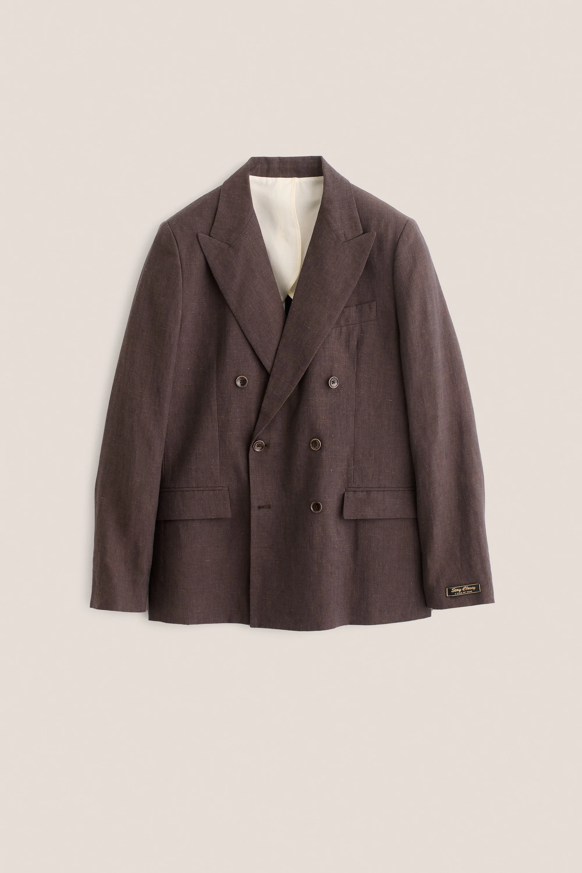 DOUBLE BREASTED PEAK BLAZER