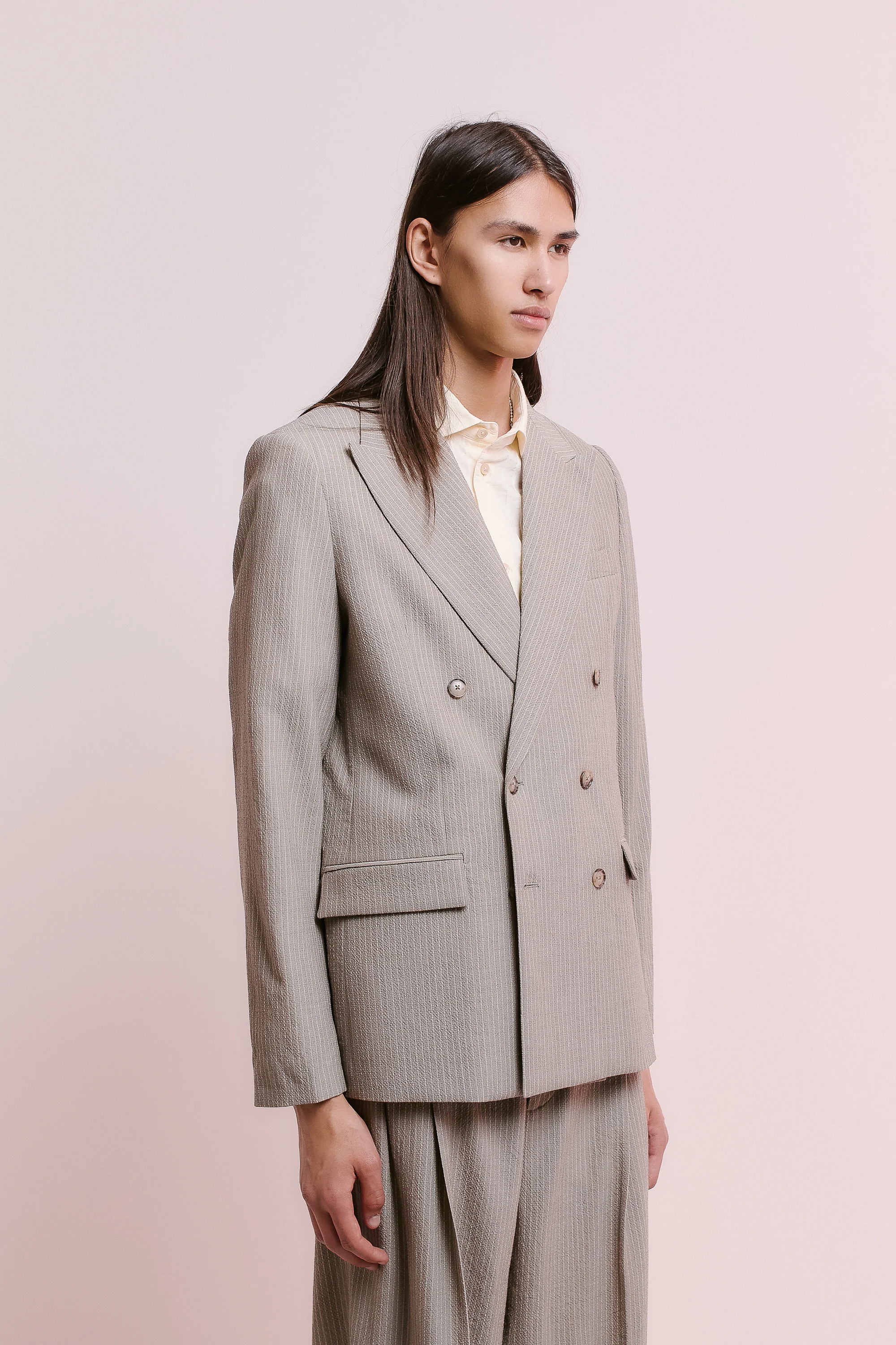 DOUBLE BREASTED PEAK BLAZER - Image 7